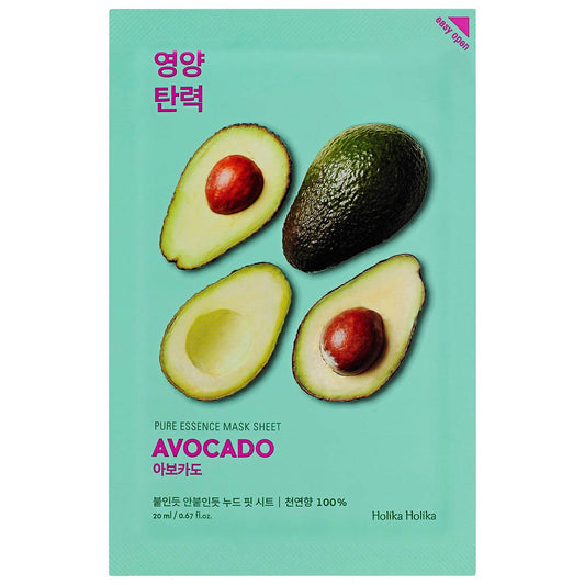 Holika Holika Pure Essence Mask Sheet Avocado - peau nourrie