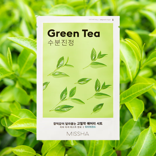 Missha Airy Fit Sheet Mask Green Tea - Peau protégée