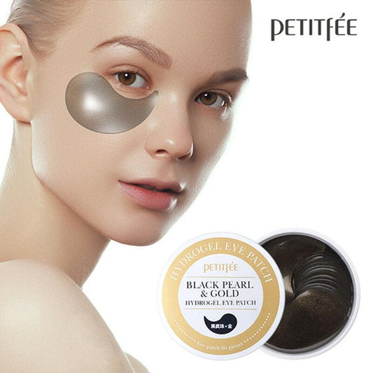 PETITFÉE Black Pearl & Gold Hydrogel Eye Patch - Patch anti-cernes